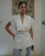 Load image into Gallery viewer, Ivory Wrap Top