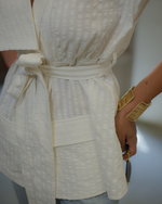 Load image into Gallery viewer, Ivory Wrap Top