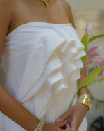 Load image into Gallery viewer, Ivory Ruffle Top
