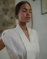 Load image into Gallery viewer, Ivory Wrap Top