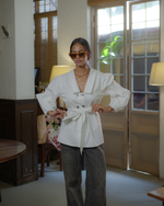 Load image into Gallery viewer, Petal Belted Blouse