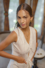 Load image into Gallery viewer, Wild Rose Tie-Front Vest Top