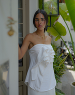 Load image into Gallery viewer, Ivory Ruffle Top