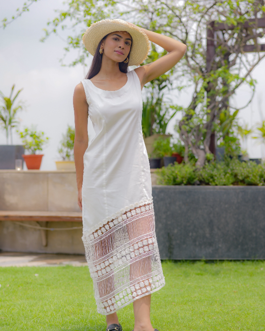 Boho Panel Lace Midi Dress