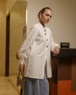 Load image into Gallery viewer, Luna Linen-White Cotton Linen shirt