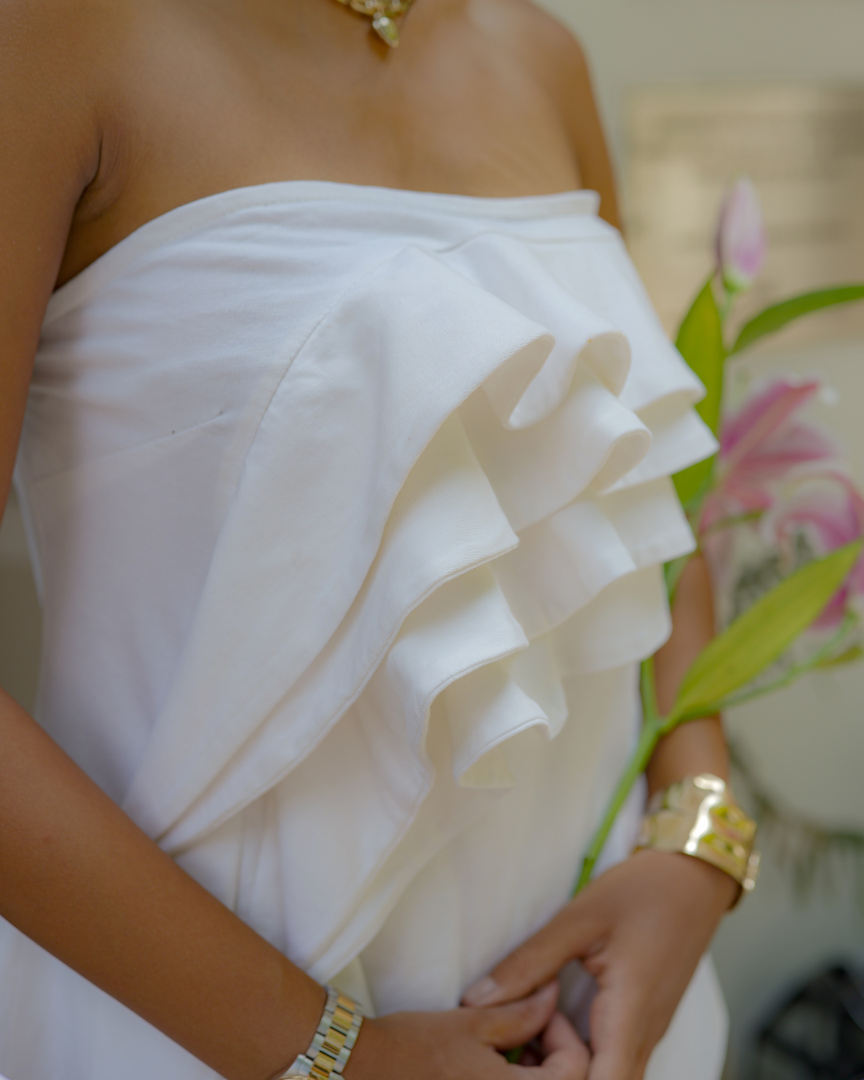 Ivory Ruffle Top