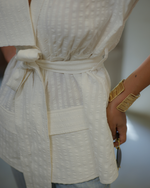Load image into Gallery viewer, Ivory Wrap Top