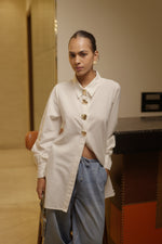 Load image into Gallery viewer, Luna Linen-White Cotton Linen shirt
