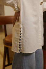 Load image into Gallery viewer, Luna Linen-White Cotton Linen shirt
