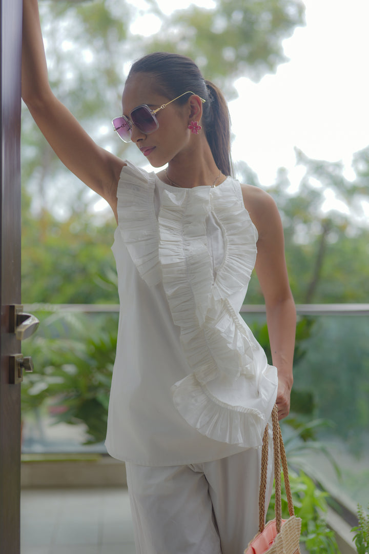 Ruffle Bloom Sleeveless Cord-set