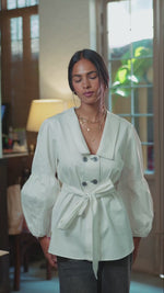 Load and play video in Gallery viewer, Petal Belted Blouse
