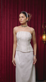 Load and play video in Gallery viewer, Leher Ivory Skirt